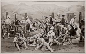British prisoners waiting for release: The camp at Nooitgedacht by Frank Dadd